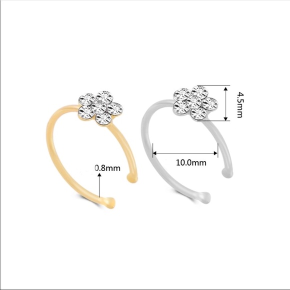 1PC Trendy  Nostril Stainless Nose Hoop ring - Picture 2 of 5